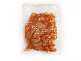 Фрайчизы со вкусом копченая семга (100 гр.): Осьминог (ломтики из филе кальмара)