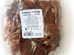 Мясо (АЛЬЯНС) вяленое курица в прянном томате (500гр): Минтай спинка широкая с перцем (МиЛара)