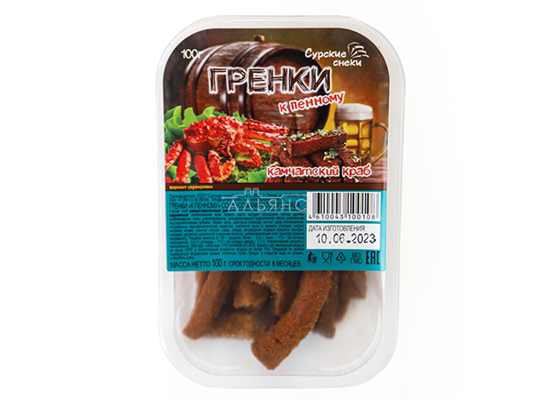 Сурские гренки Камчатский краб (100 гр) в Долгопрудном