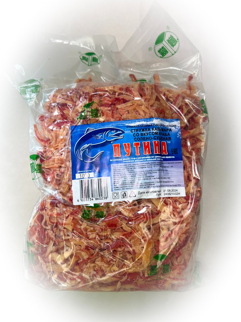 Кальмар стружка со вкусом краба "Розовая" (ПУТИНА) в Долгопрудном