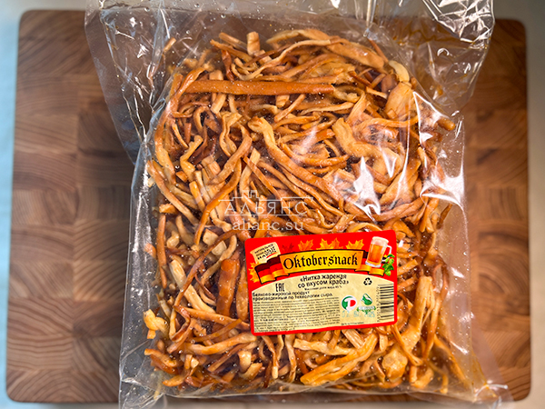 Нитка ЖАРЕНАЯ "Краб" Oktobtersnak 1 кг (сырный продукт) в Долгопрудном