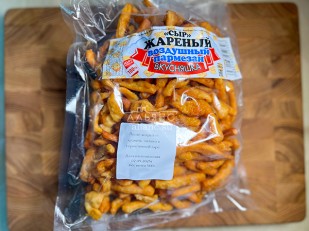 Гренки черные со вкусом красной икры: Жареный сыр 