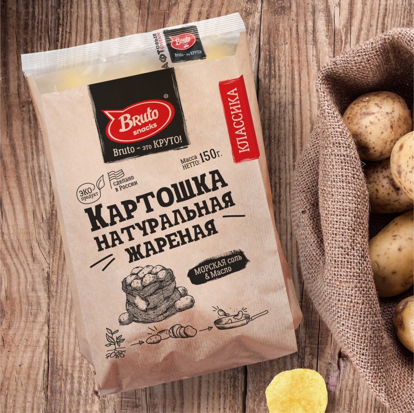 Картофель «Бруто» с солью 130 гр. в Долгопрудном